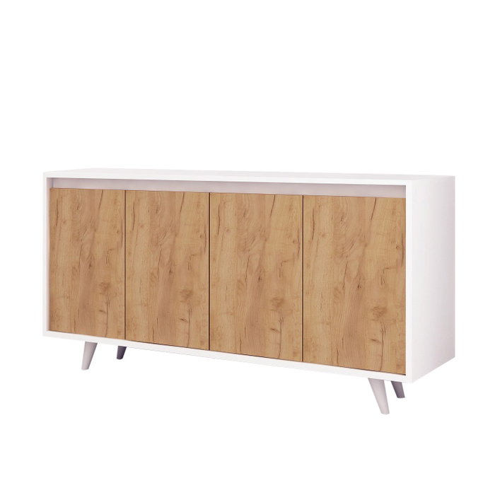 Hanah Home Nossa Consola Roble y Blanco Hanah Home Nossa Consola Roble y Blanco